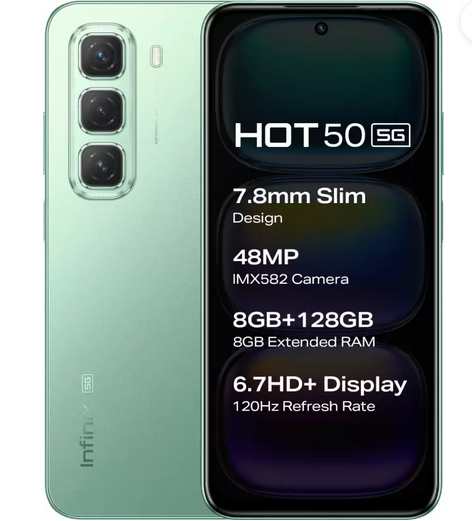 Infinix Hot 50 5G (Sage Green, 128 GB)  (8 GB RAM)